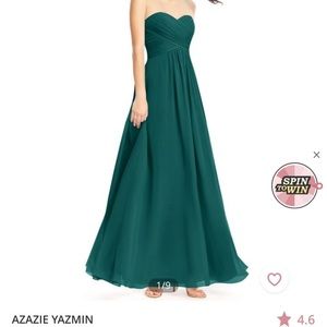 Azazie strapless bridesmaid dress